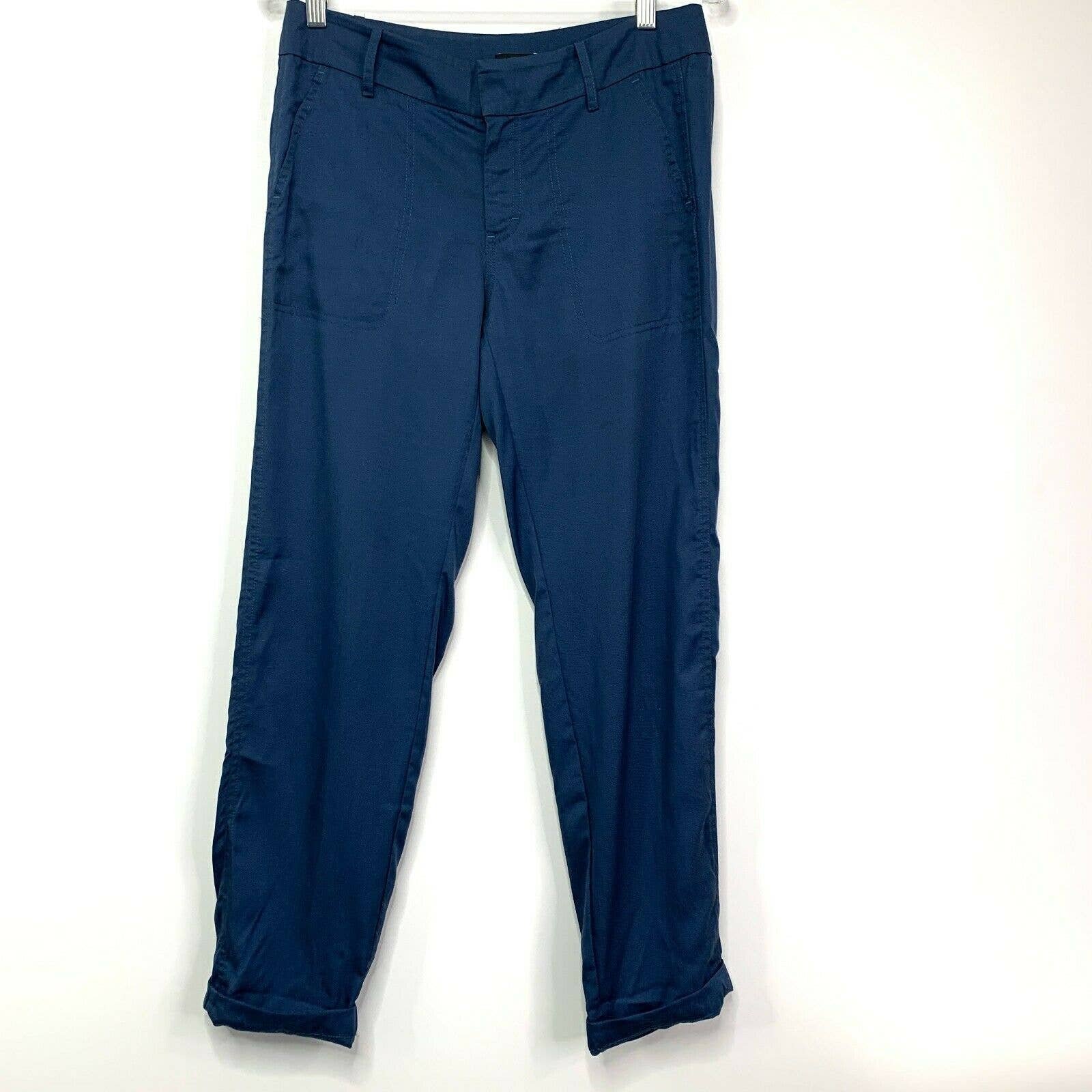 Custom Ann Taylor Factory Women Blue Straight Cuffed Pants 2 Casual Work NEW GUUgLaoh3 on sale