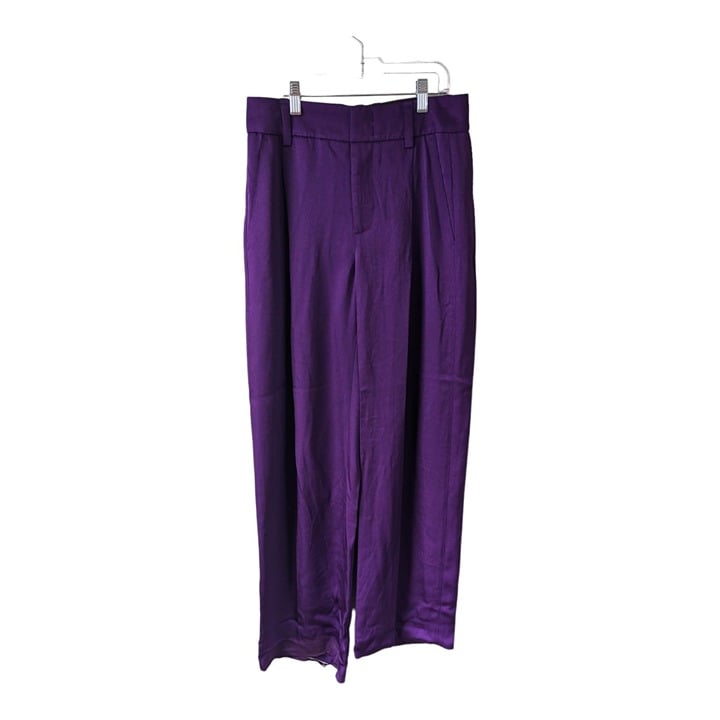 Buy Vince Womens Size 2 Flared Leg Dress Pants Eggplant