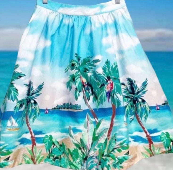 good price Modcloth tropical island skirt N9VP3XoMT jus
