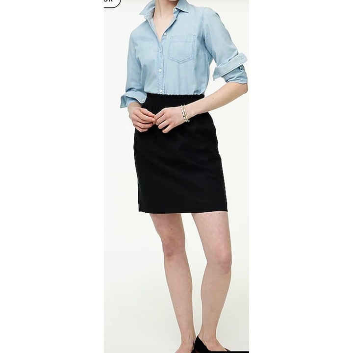 The Best Seller J.Crew $70 Linen Cotton Blend City Skirt Black Size 4 BF230 oBEgd3tAm Counter Genuine 
