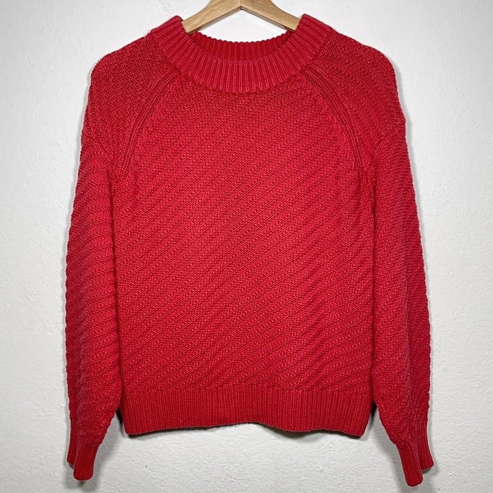 high discount Universal Thread Bobbin Red Cable Knit Pullover Crewneck Sweater Women Size S haA6VNvUC Buying Cheap