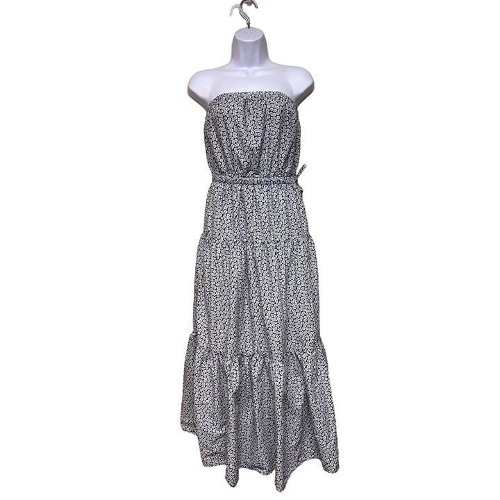 where to buy  Gap Blue Floral Sleeveless Tiered Maxi Summer Dress Women´s Size Medium KNXEluMd1 hot sale