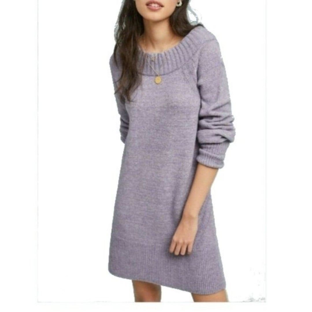Popular NWT Womens Size Medium Anthropologie Purple Rhyme Knit Sweater Mini Dress HcEFNoYNx Buying Cheap