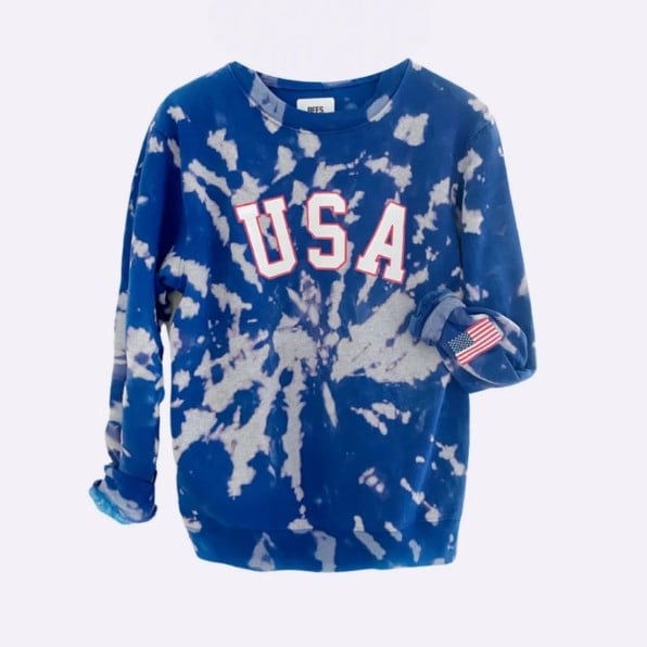the Lowest price USA Tie-Dye Graphic Sweatshirt gsRJTB2