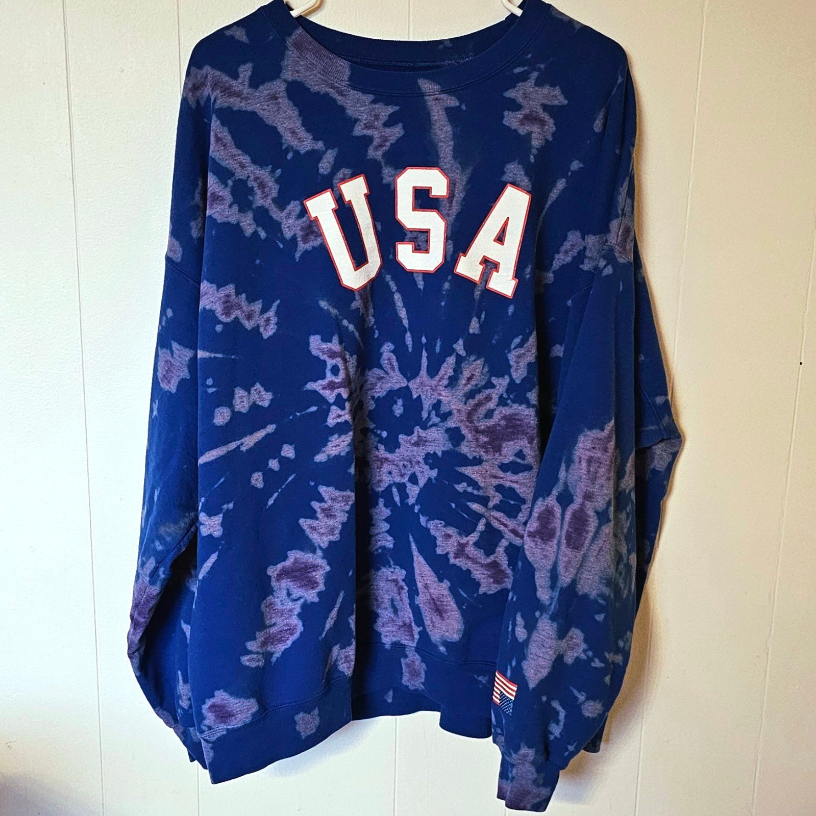 the Lowest price USA Tie-Dye Graphic Sweatshirt gsRJTB25b US Outlet