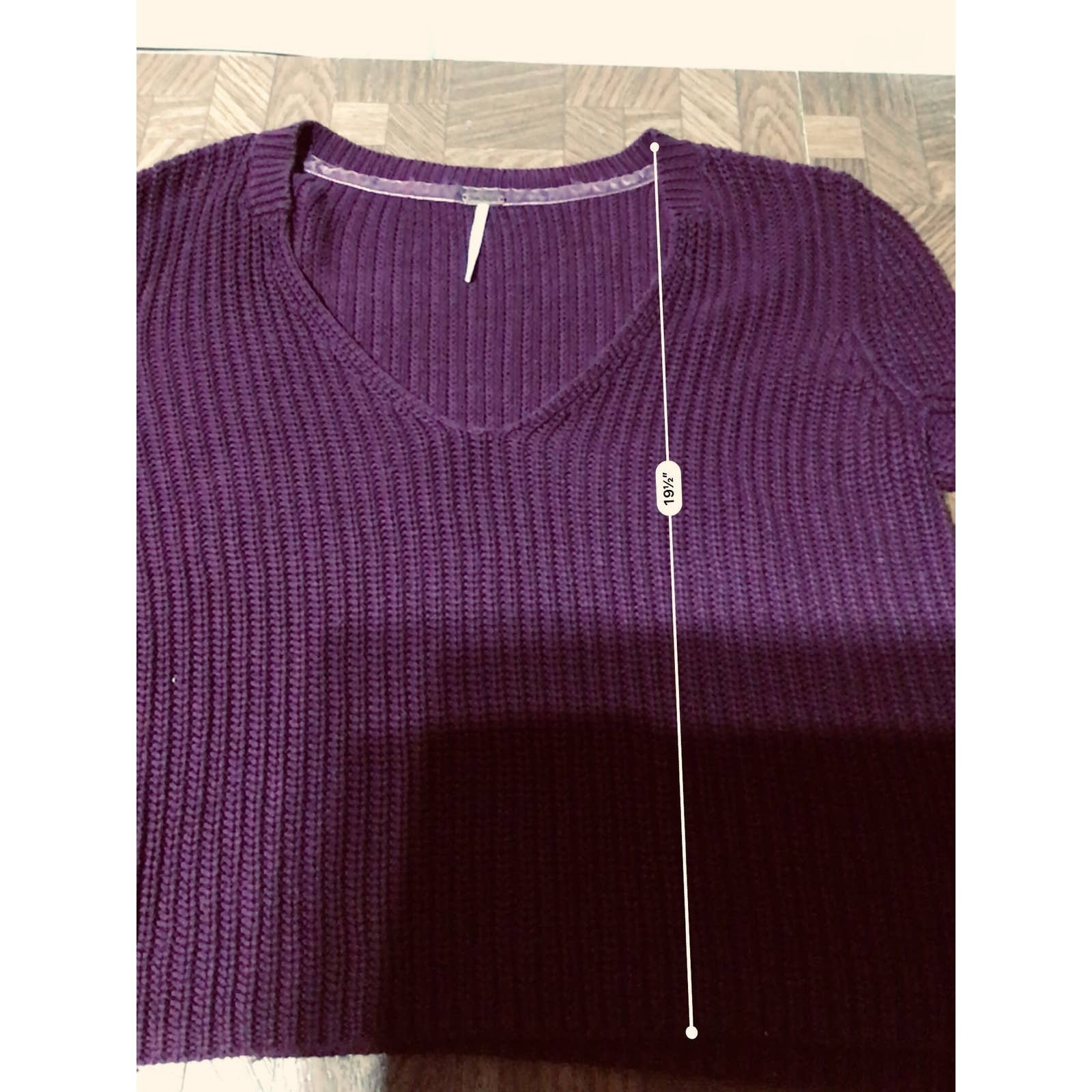 Wholesale price Free People Damsel Bell Sleeve deep purple Pullover Cropped Knit Sweater M fv7VPjRzS outlet online shop