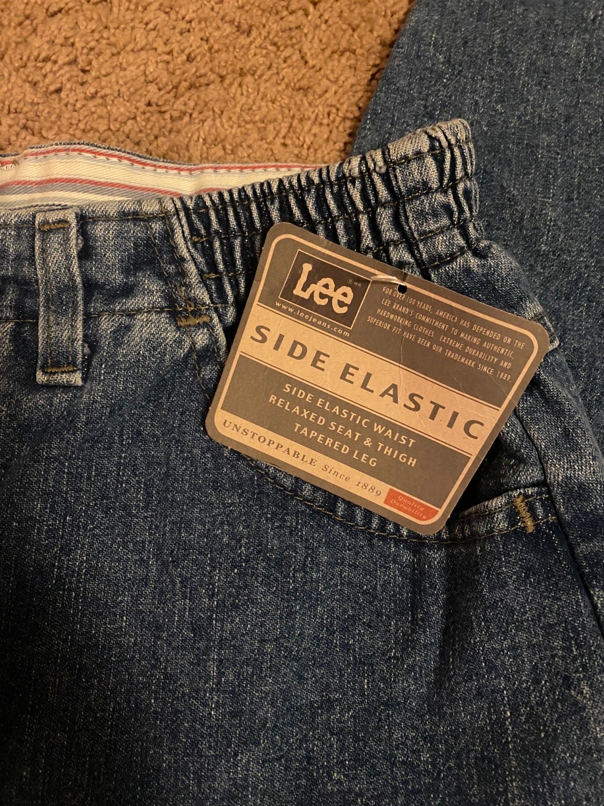 Fashion Vintage LEE womens elastic waistband denim jeans HV1zmucoJ Store Online