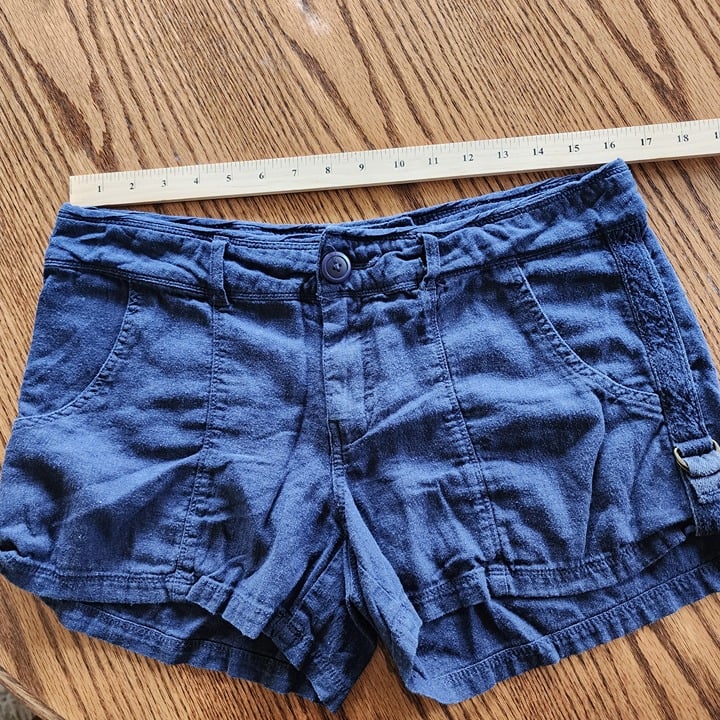 Classic Maurices Linen Blend Navy Blue Casual Shorts Size 9/10 IWpK3jtAK Zero Profit 