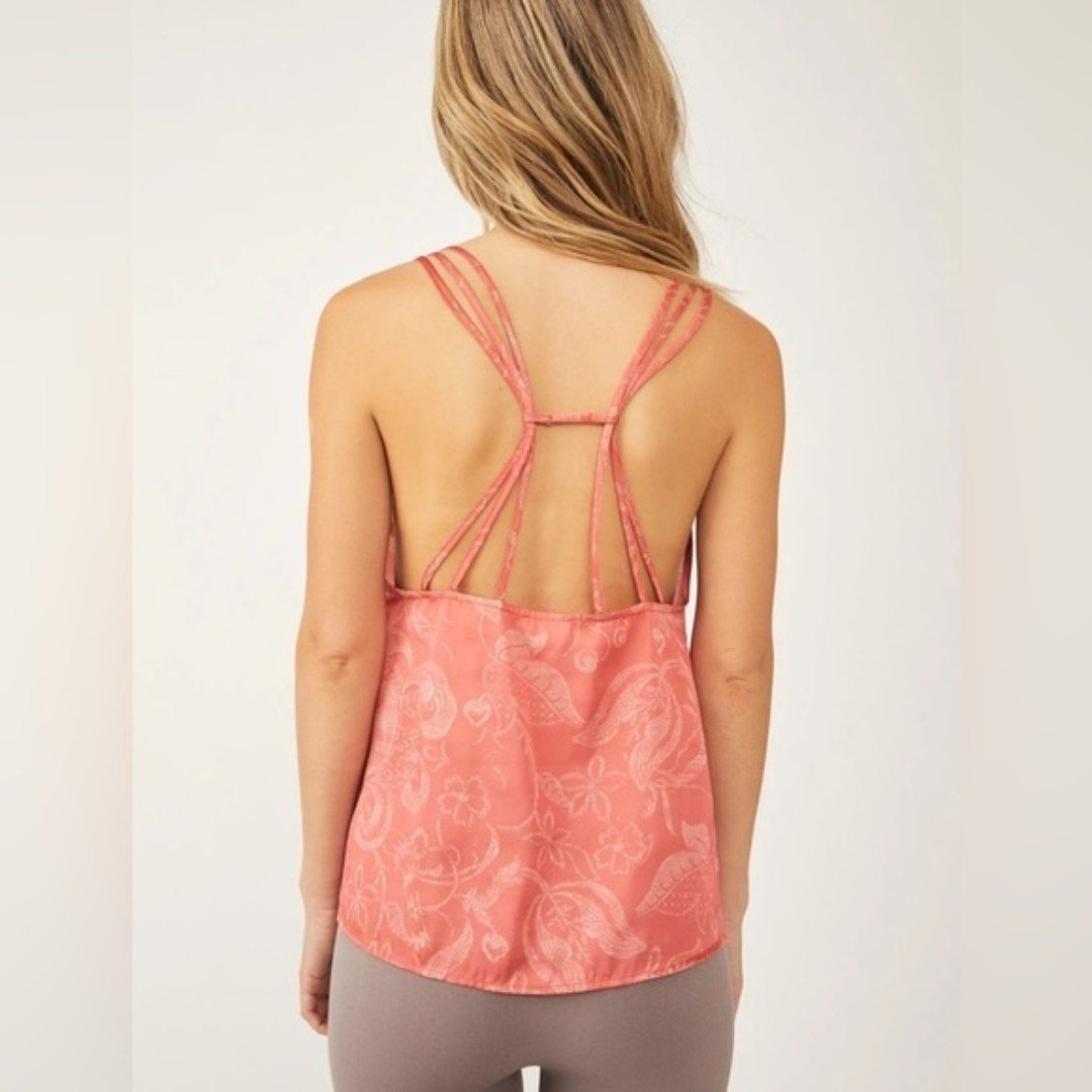 floor price *NWT* Free People Womens Off The Coast Cami Coral Combo Tank Top Size S kmp8Vow6r Wholesale