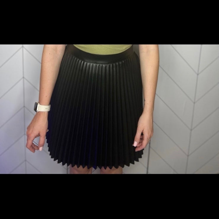 Simple Black faux leather skirt Ib5FPY8RY Fashion