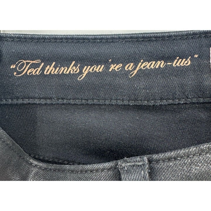Great Ted Baker Pants Womens Renna Skinny Jeans Lace Sides Black Waxed Size 25 JIR2OJZFS on sale