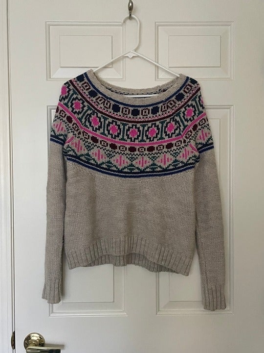 High quality American Eagle Outfitters Fair Isle Scoop Neck Sweater Size Small iUlaPCTQC Cheap