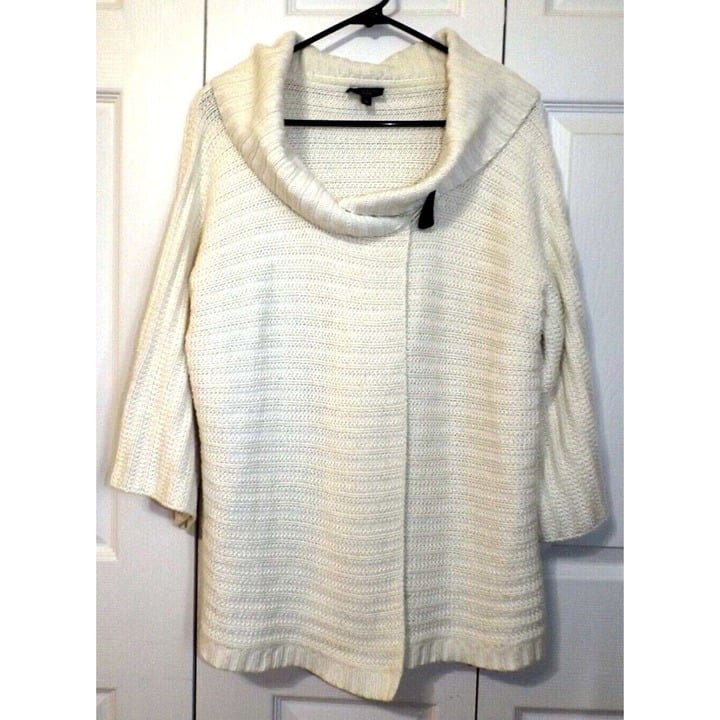 Gorgeous Talbots Large Cream Cowl Neck Cardigan Sweater Wool Blend Missing Inside Button kFcvtSaPn all for you
