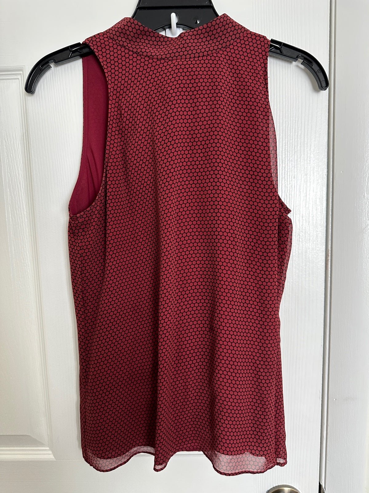 Simple Theory silk red black halter top - size Small P9