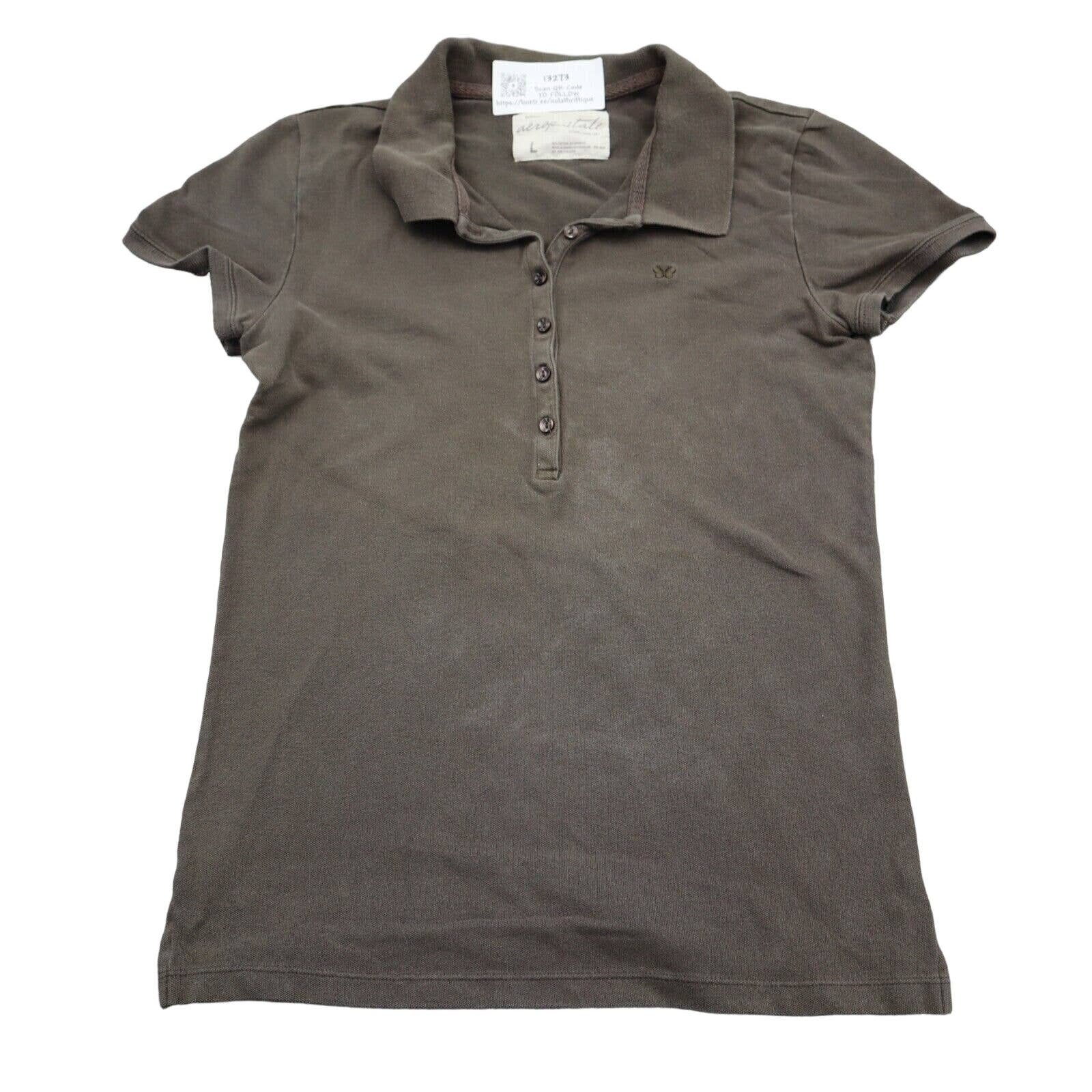 The Best Seller Aeropostale Shirt Womens L Brown Cotton