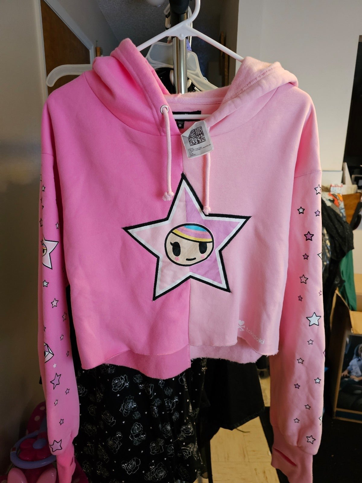Amazing NWT Tokidoki split pink hoodie Size Small Dolls