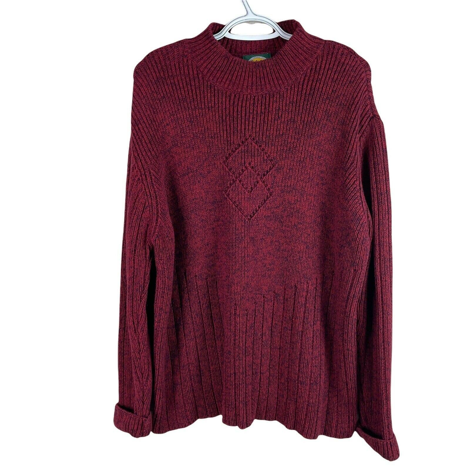 the Lowest price Cabelas Mock Neck Sweater Womens L Red