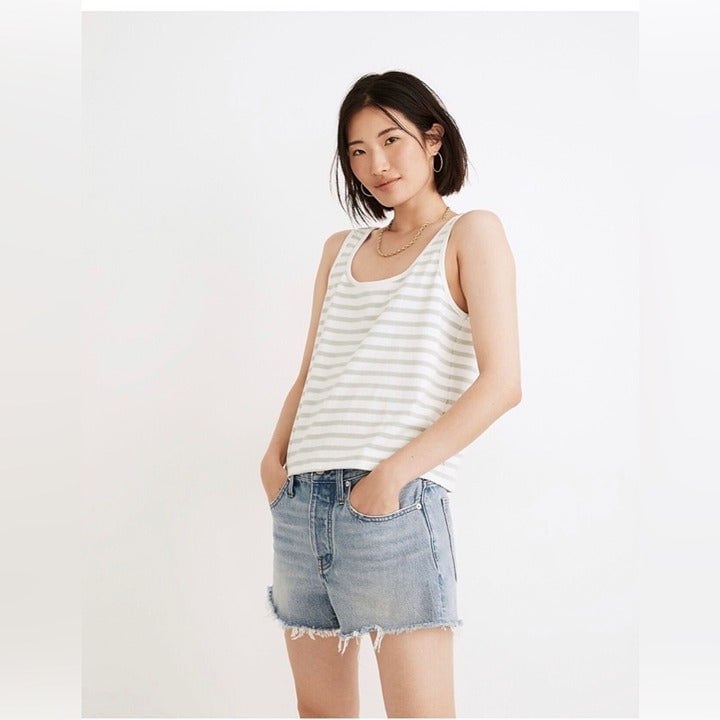 cheapest place to buy  Madewell Boxy-Crop Tank Top in C