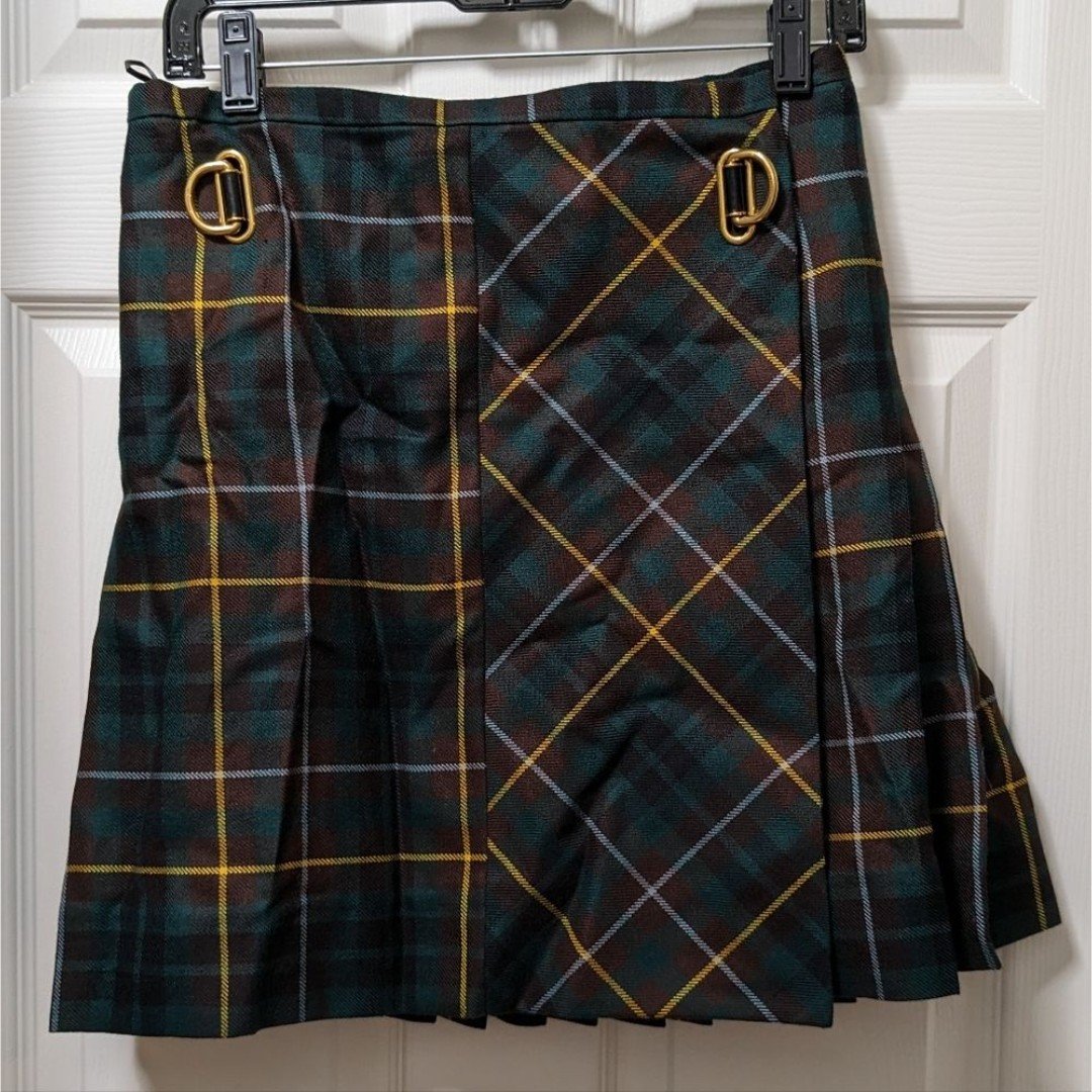 Factory Direct  BURBERRY Tartan Mini Kilt Check Wrap Plaid Scottish Pleated Skirt Gold Size 4 nSLJr6Q6U just buy it