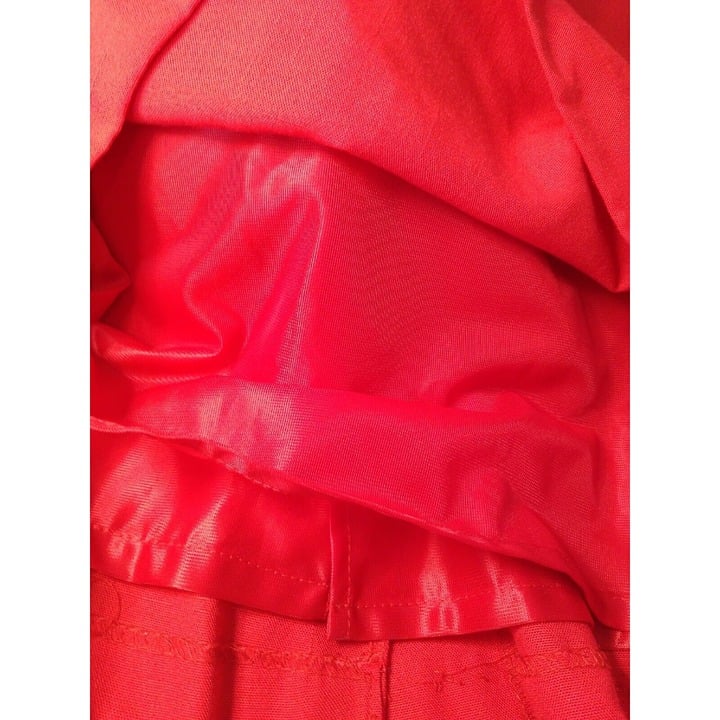 Nice Vtg Sag Harbor Midi Skirt Womens 12 Solid Red Button Zip Elastic Lined Pockets Oar6SLI2s Novel 
