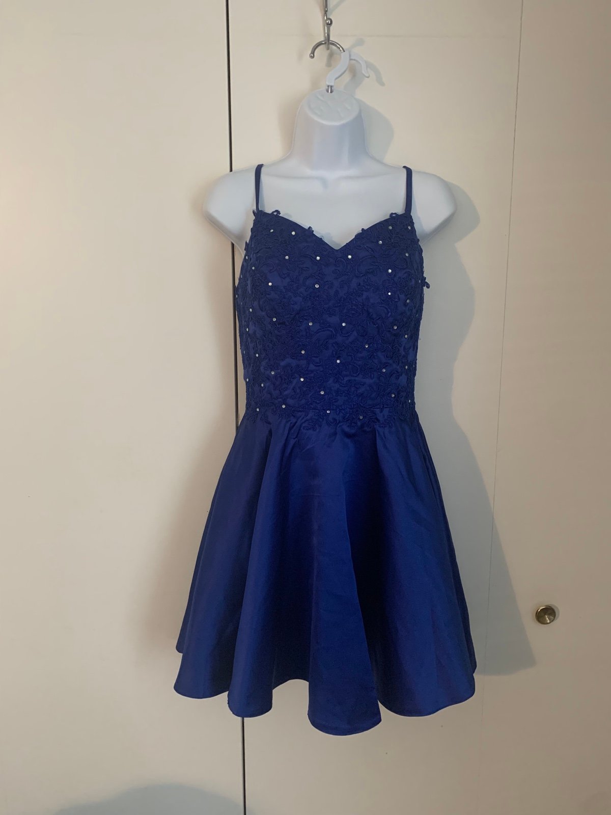 Authentic Juniors royal blue sleeveless A-Line formal m