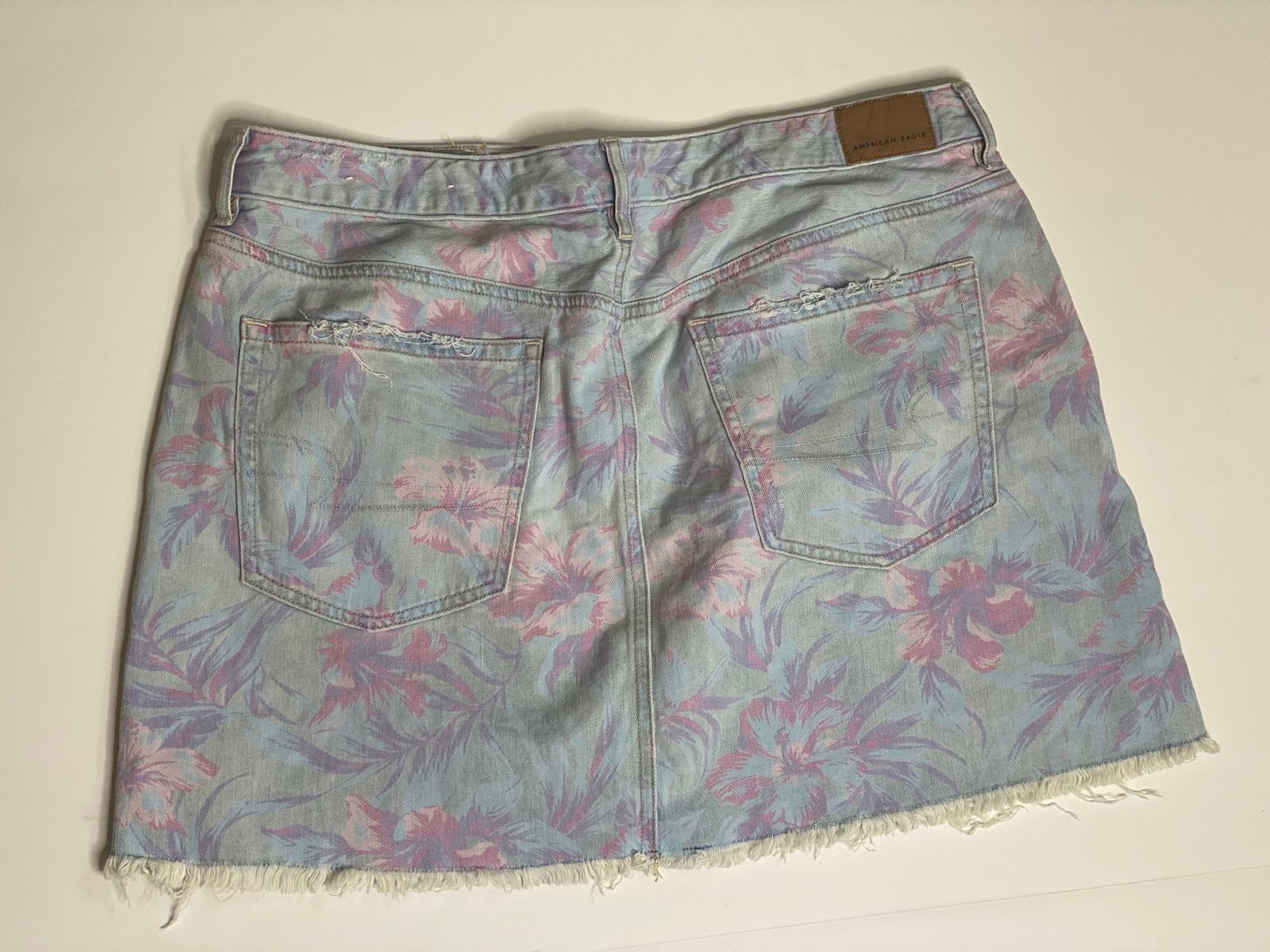 large selection American Eagle Womens 14 floral mini Denim Skirt h6V4pO30L Discount