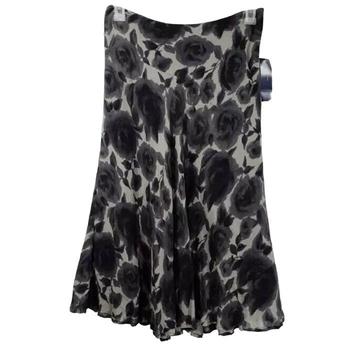 big discount Jones New York Skirt Womens Size 6 Black Gray Floral Layered NY New (482) m7vqtpRFH Fashion