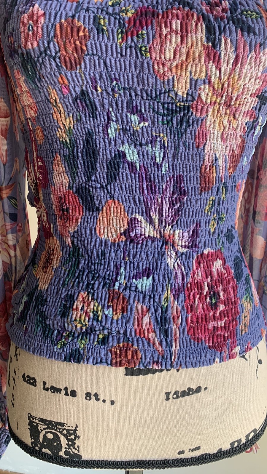 cheapest place to buy  Anthropologie Rouen Floral Smocked Blouse Sz XS pQrkmMiLc for sale