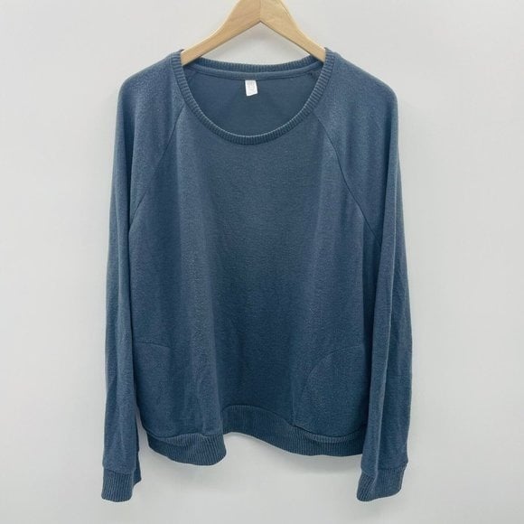 Fashion Cotton On Body Womens Size XL Brushed Fleece Crew Neck Pullover Shirt Blue 1256 inPkhQwQr US Outlet
