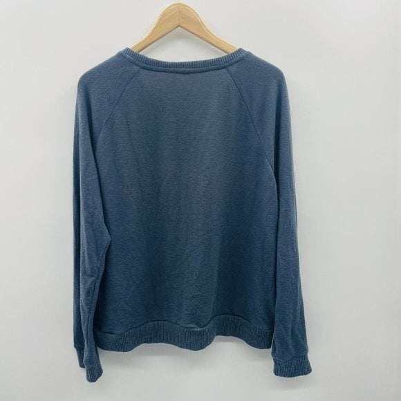 Fashion Cotton On Body Womens Size XL Brushed Fleece Crew Neck Pullover Shirt Blue 1256 inPkhQwQr US Outlet