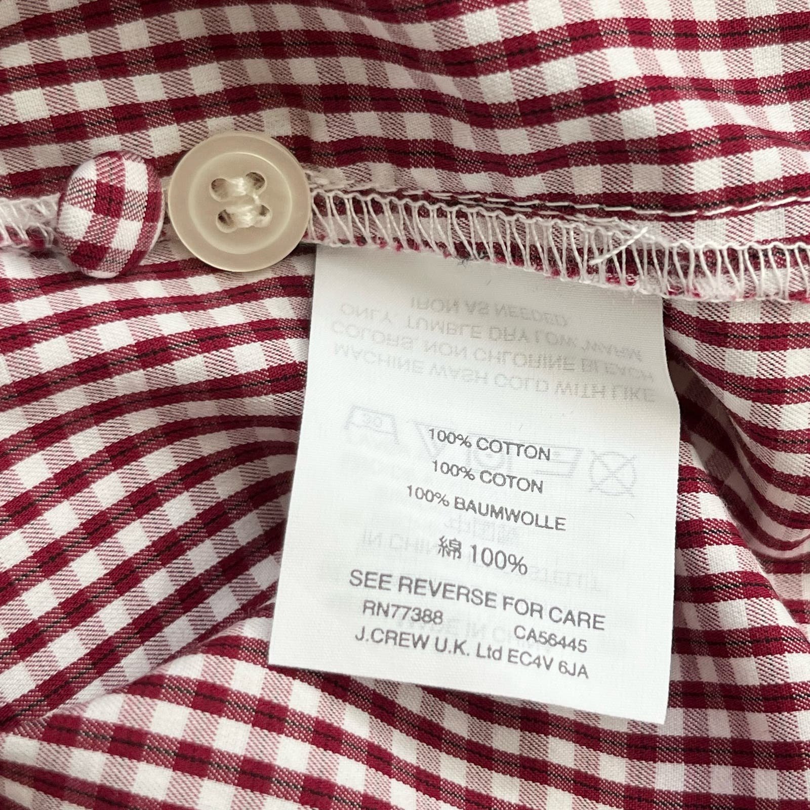 Affordable NWOT Madewell Tie-Waist 3/4 Sleeve Wrap Top in Gingham Check Red & White, Medium jgF66uQgB online store