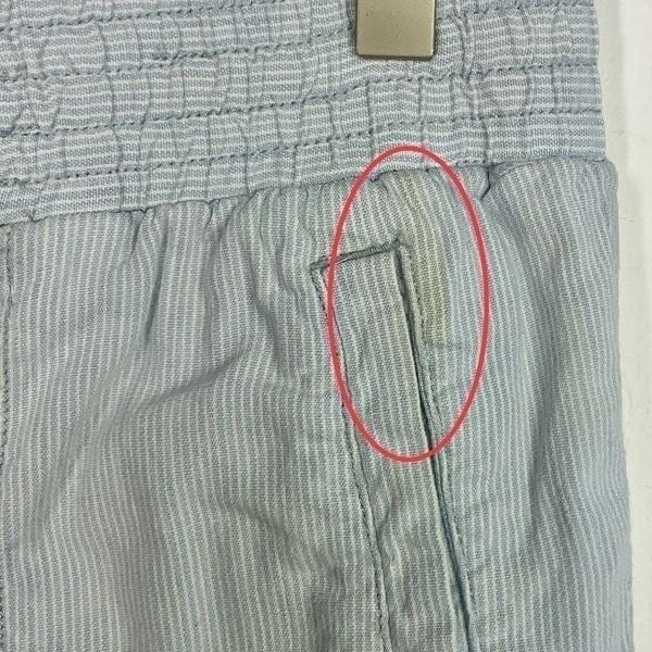 floor price Lou & Grey Blue White Striped Linen Blend Tapered Pants Small jLM0KzkDo just for you