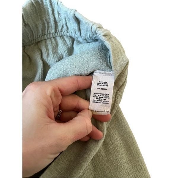Fashion Soft Surroundings Wisteria Gauze Pants size Large Petite Green FQirH0iX6 Low Price