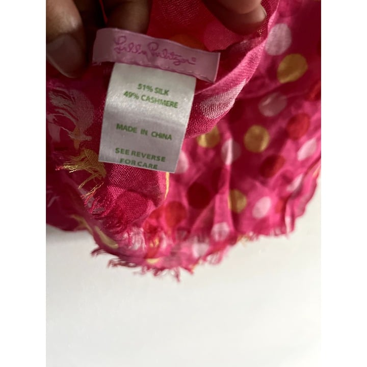 Perfect Lilly pulitzer polka dot pink cashmere and Silk  scarf MfzicowLW Zero Profit 