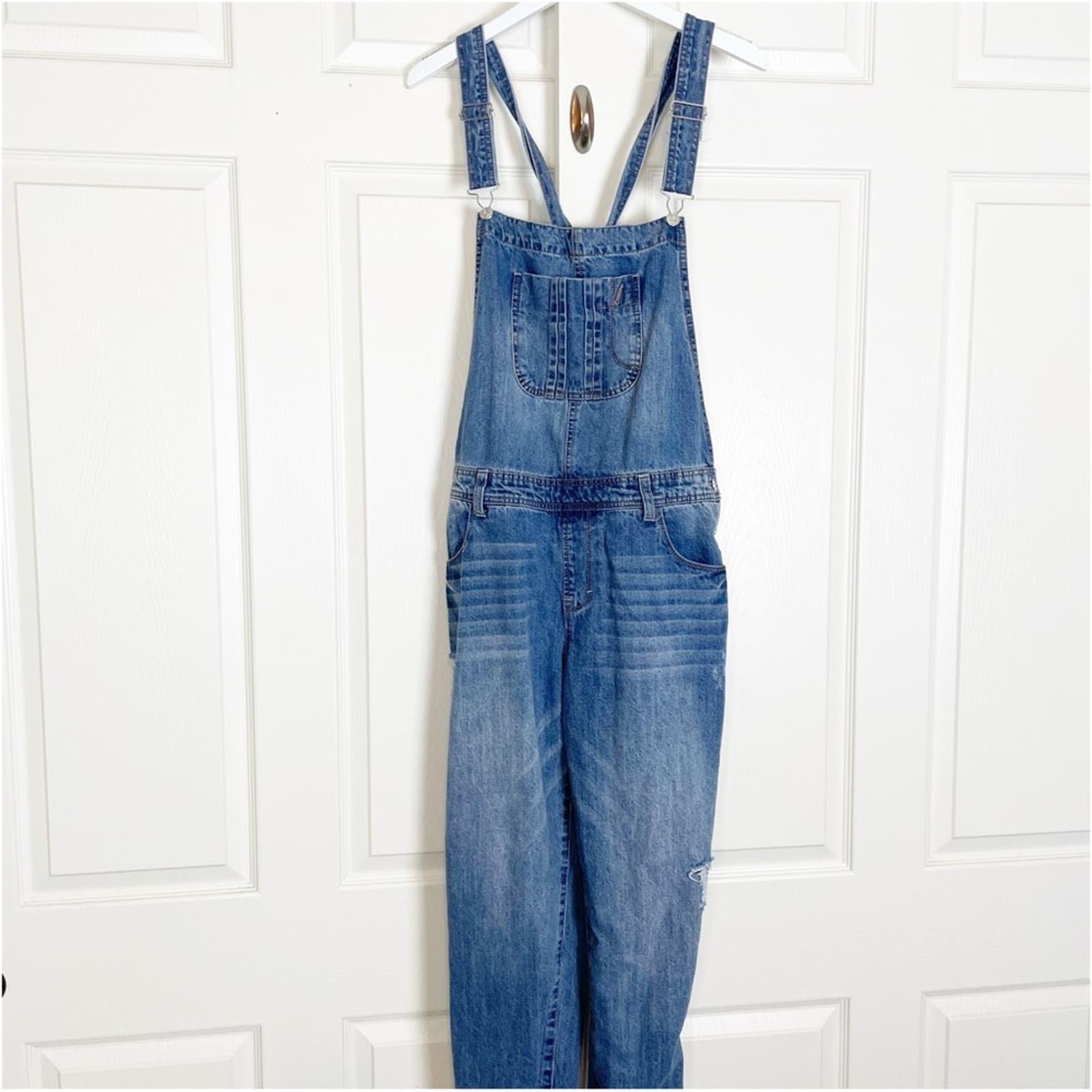 Affordable Kensie Distressed Denim Overalls iSQc7A326 O
