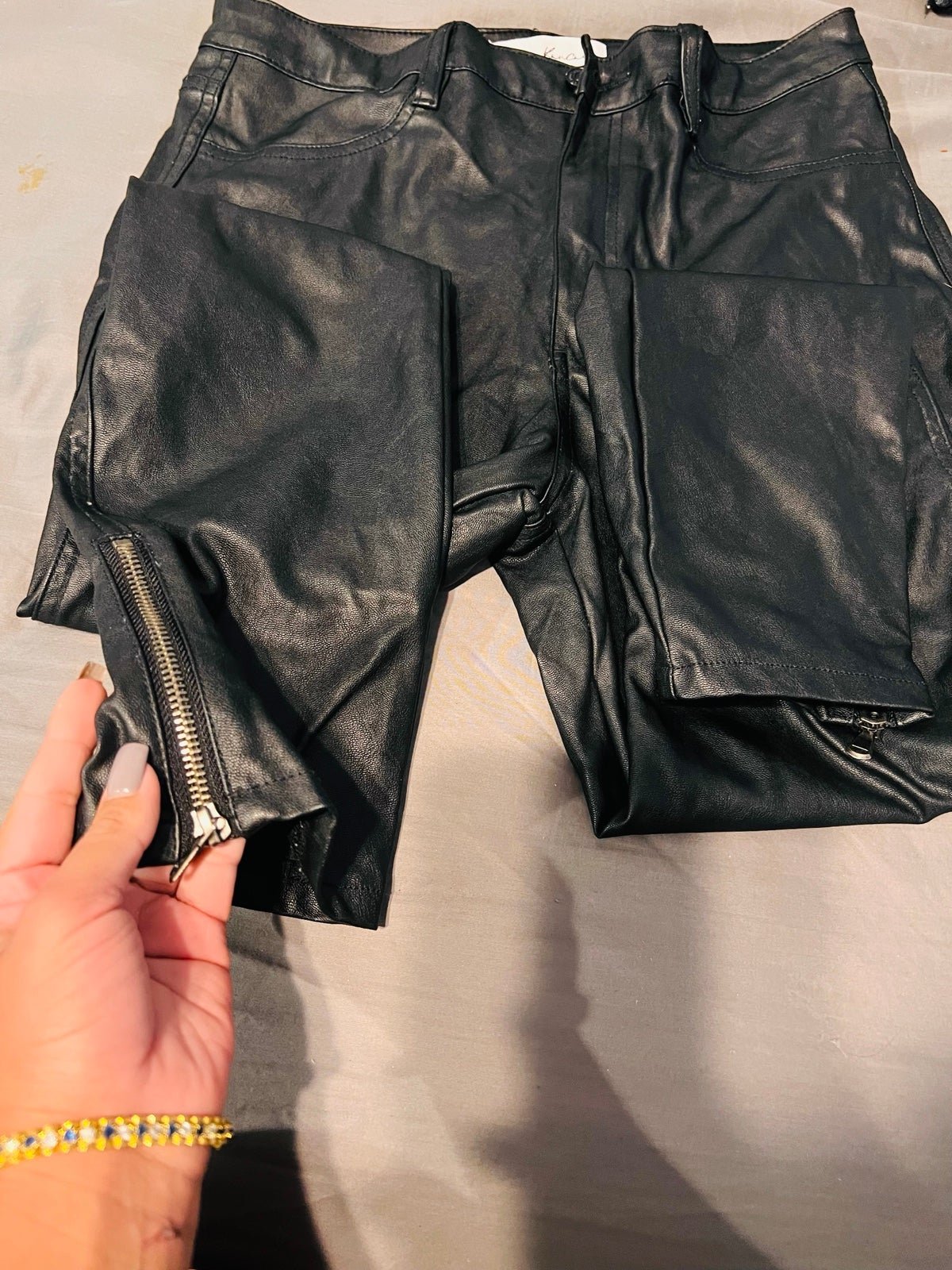 Nice Faux leather pants OYlobXcW6 Low Price