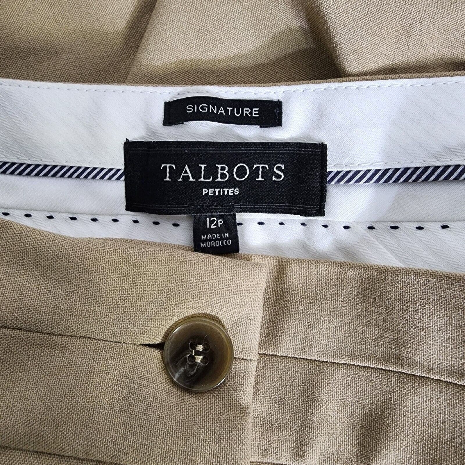 Nice Talbots Petites Womens Cropped Pants 12P Signature Chino Beige Khaki Mid Rise Of0uSxP8m Fashion
