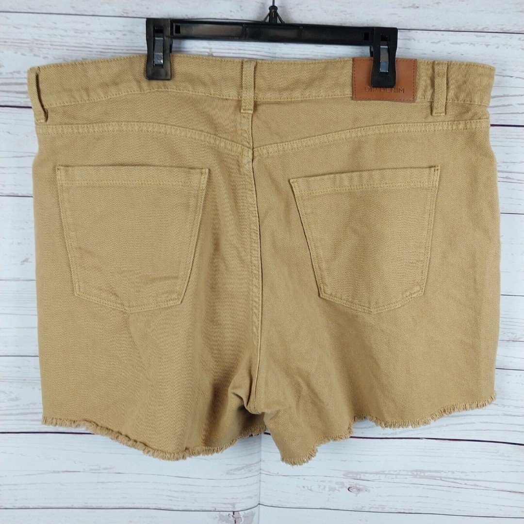 Simple Dip Denim Women´s Mustard Yellow Jean Shorts Size 16 Stretch Raw Hem gpyLie7Xf Low Price