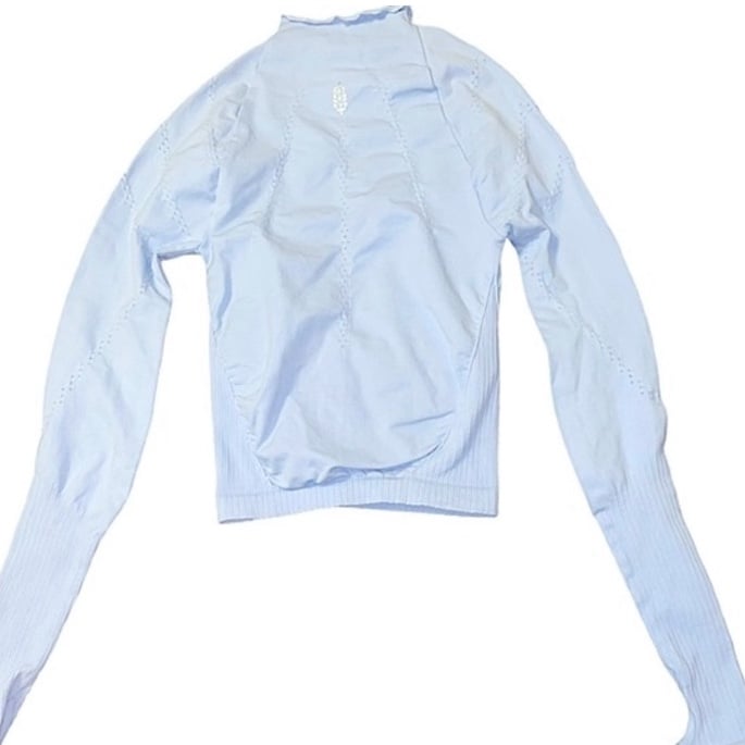 cheapest place to buy  Free People Good Karma High-Neck Layer in Baby Blue XS/S MSRP $88 OvW06j3q7 Outlet Store