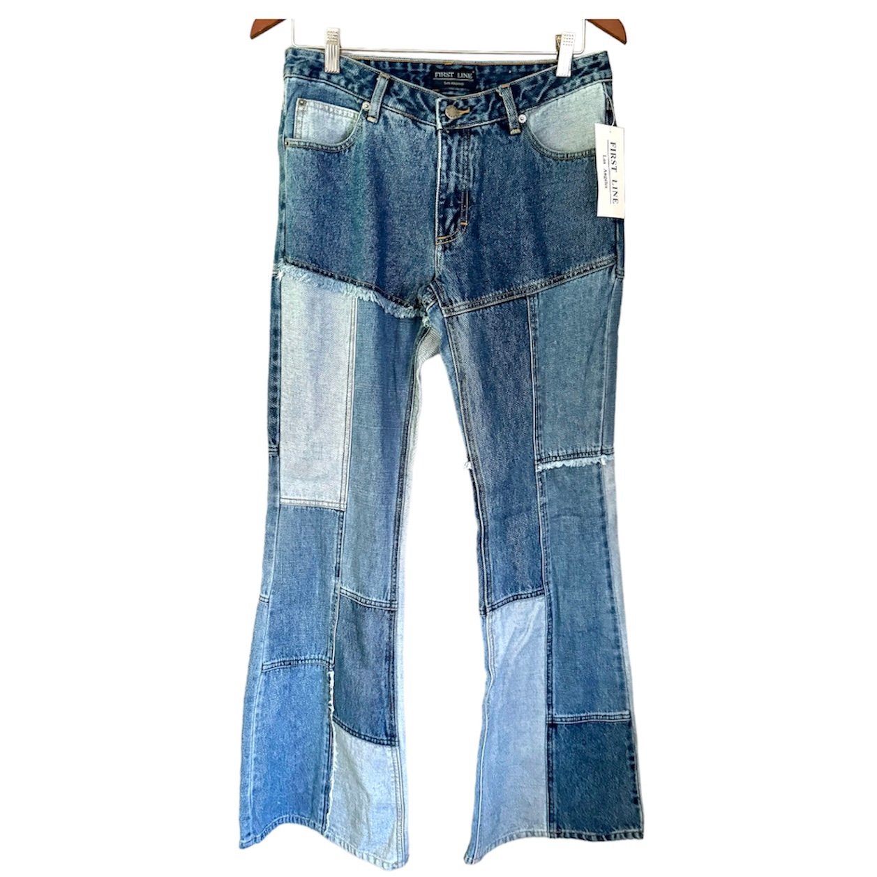 Classic First Line Mid Rise Patchwork Denim Bootcut Fla