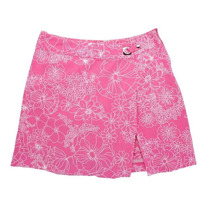 Fashion Versailles Women´s Pink Floral Print Cotton Skirt Short Size 10 plXytgJoP Hot Sale