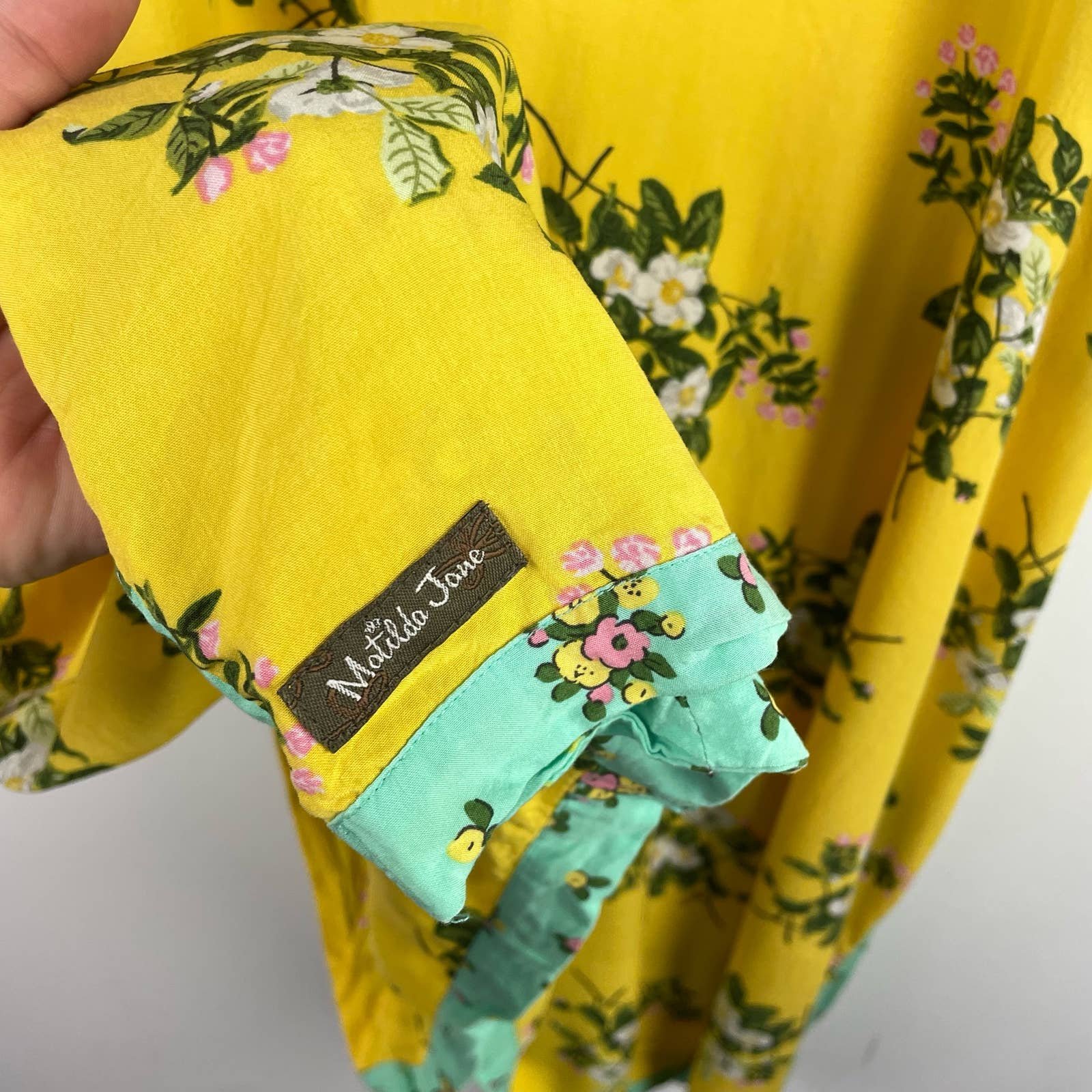 Promotions  Matilda Jane Yellow Teal Floral Kimono Size Med/Large jxXcjGGE2 well sale
