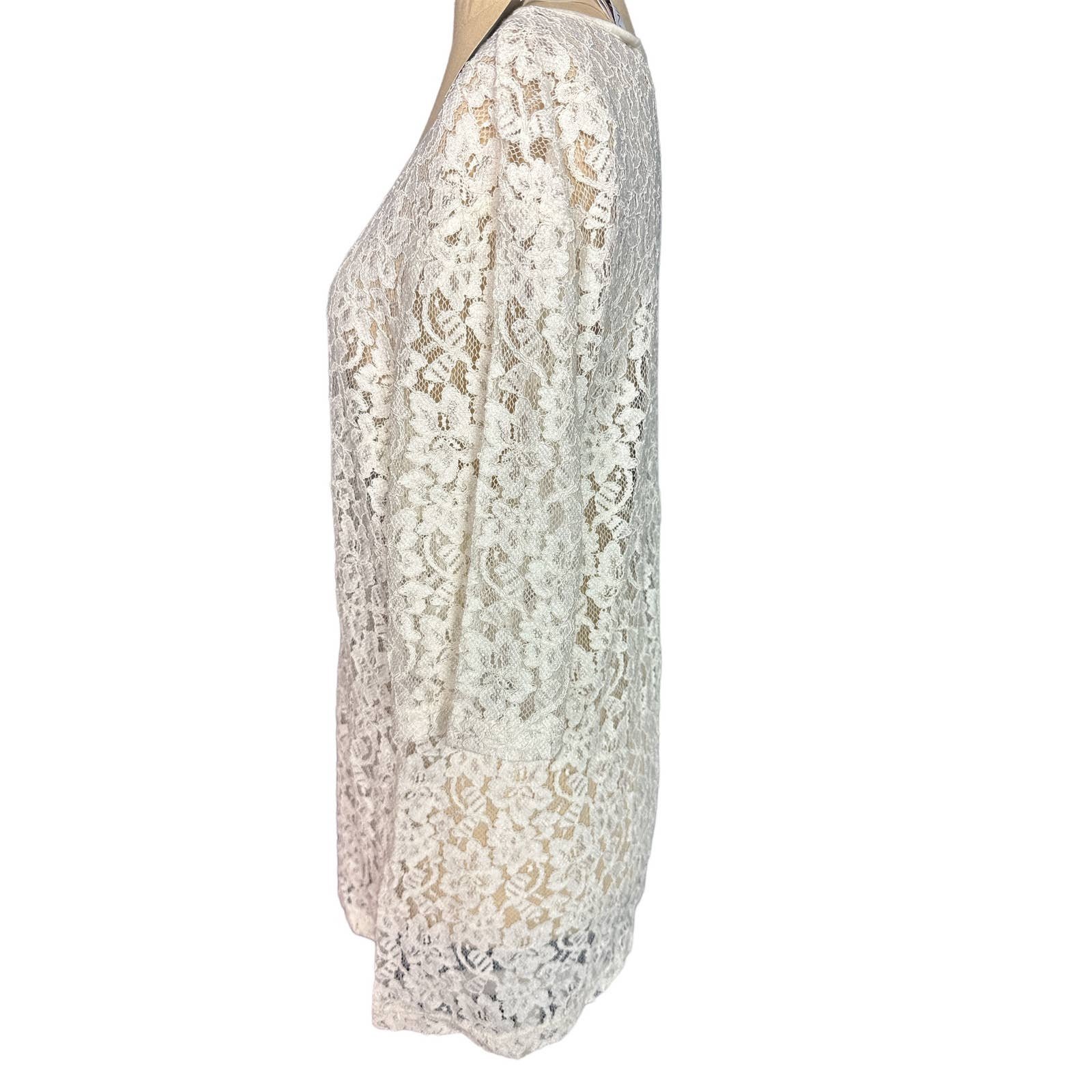 large selection Chico´s Antique Ivory Lace Tunic 2  NWT Size Medium JowYrsMT2 on sale