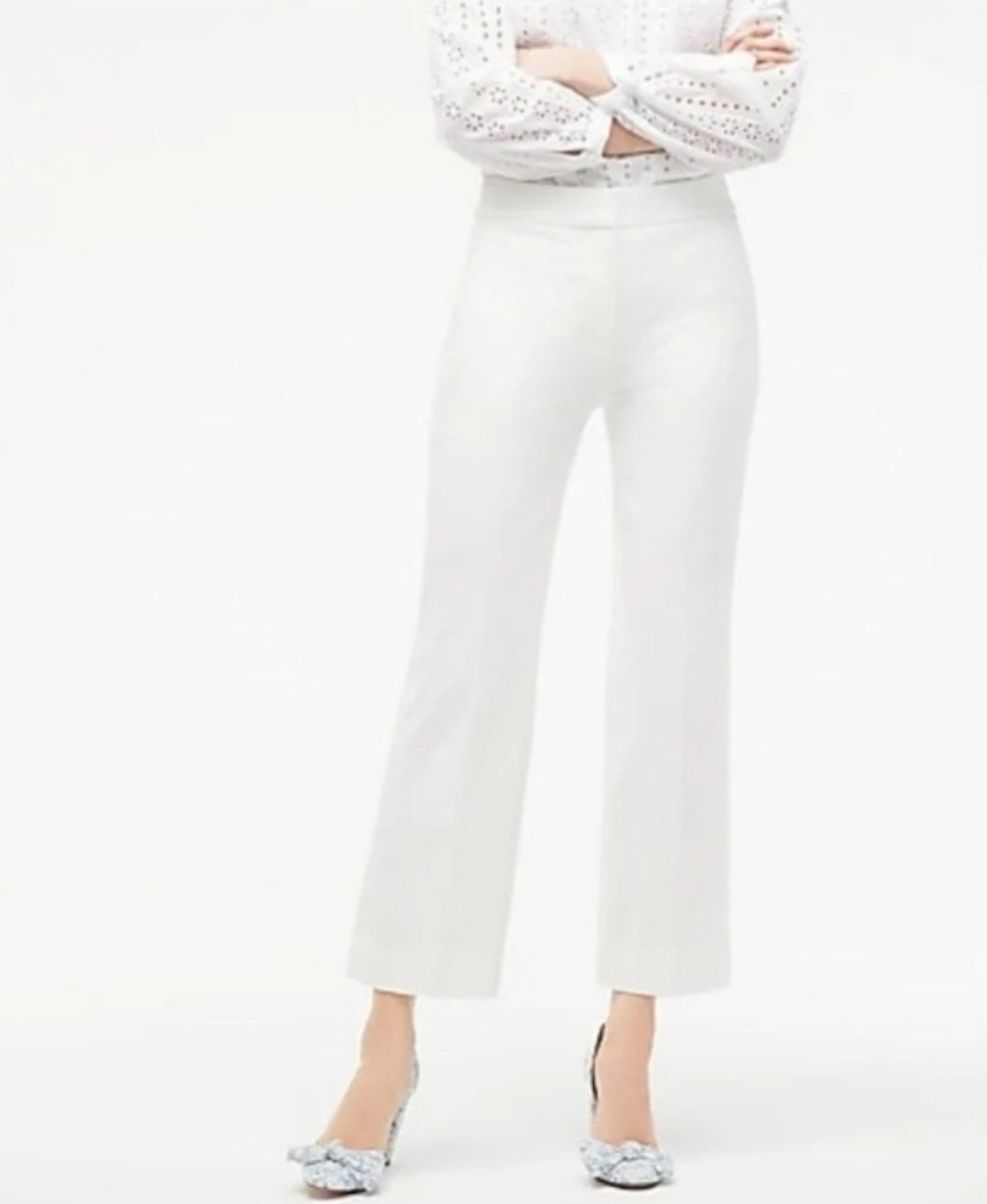 Fashion J. Crew Hayden White Cropped Pant 4 Kick Crop OL5fVcAcw US Outlet