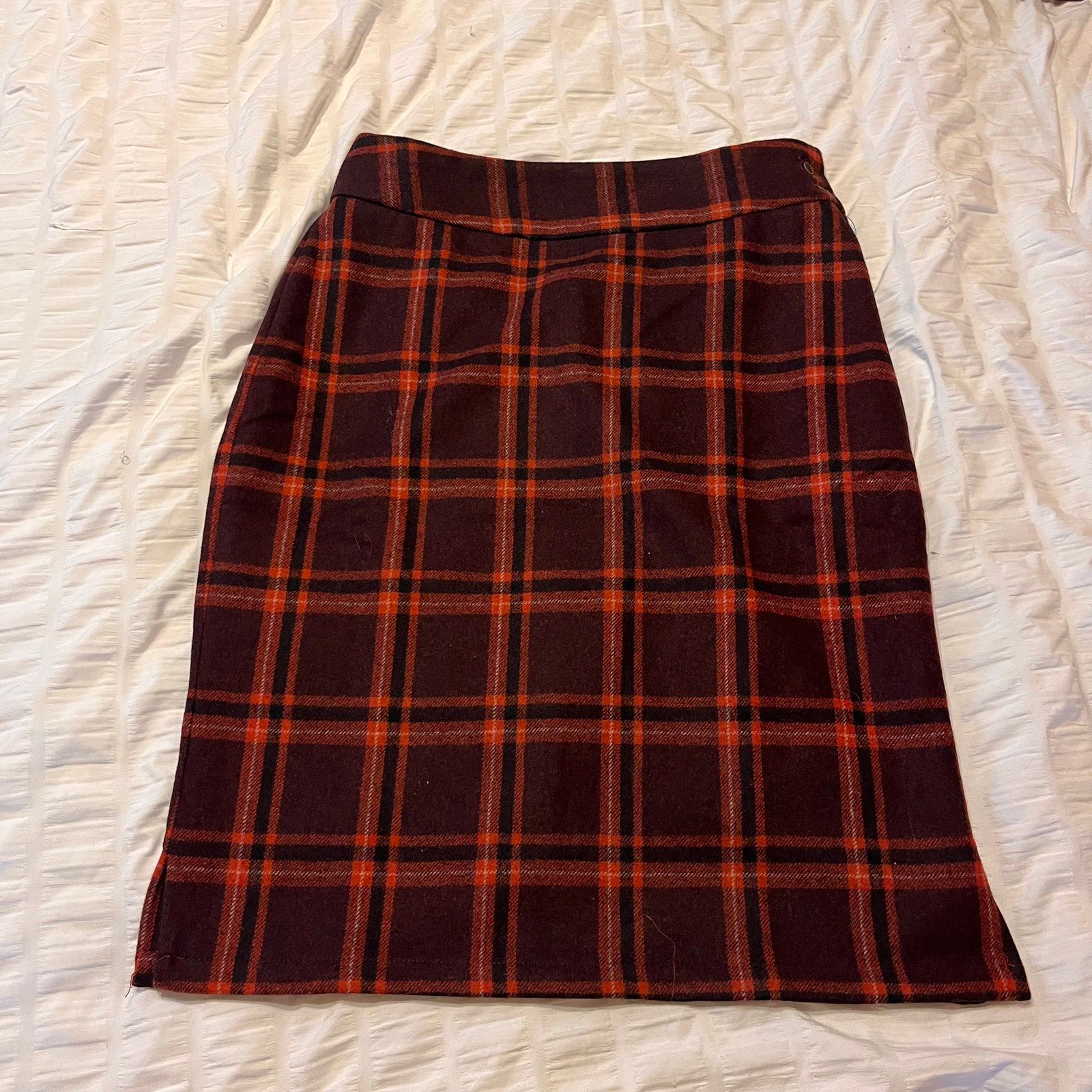 save up to 70% Sweet Salt Knee Length Plaid Wool Skirt 