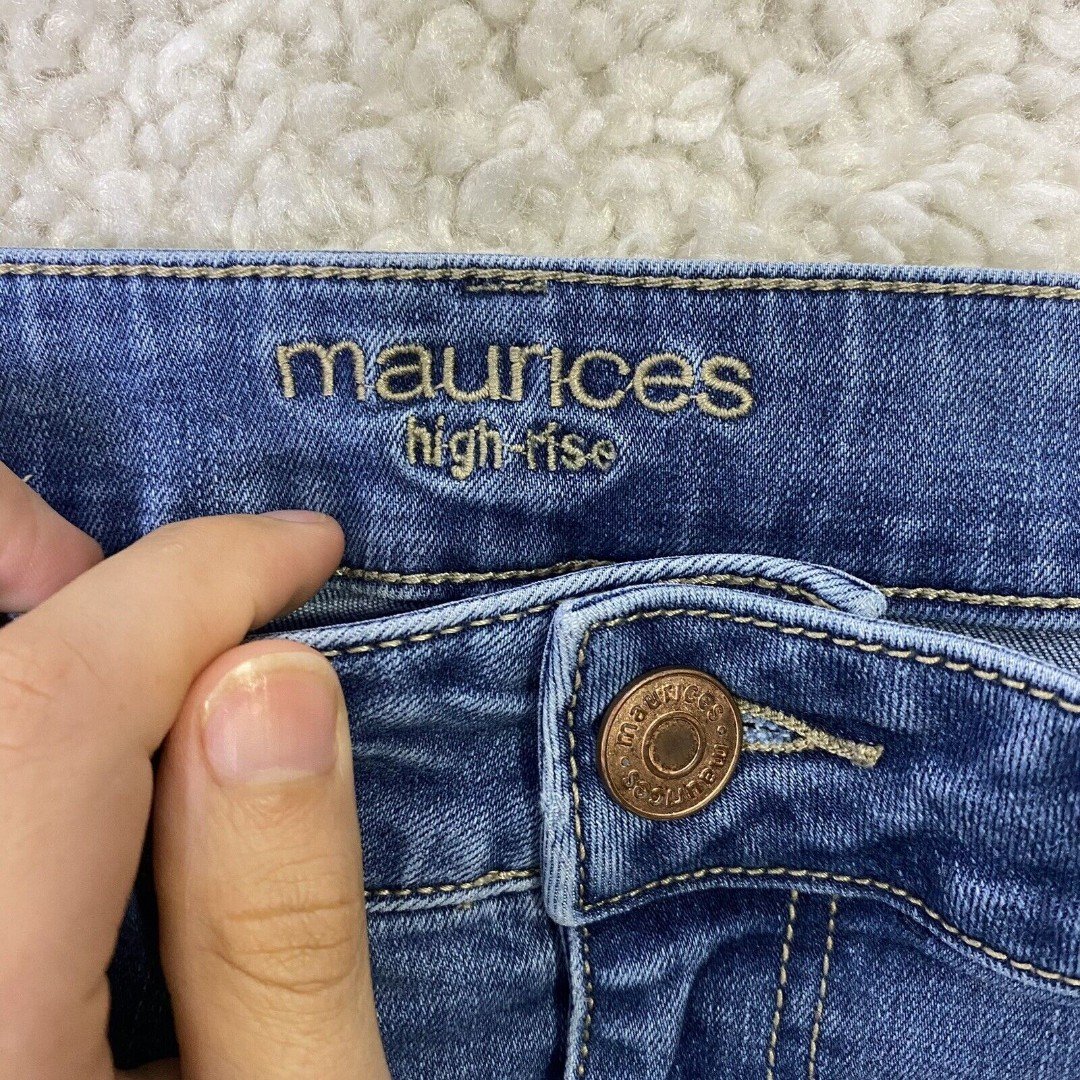 Wholesale price Maurices Skinny Crop Jeans Womens Distressed High Rise Medium Wash Denim Size LR OLNl5zV8O all for you