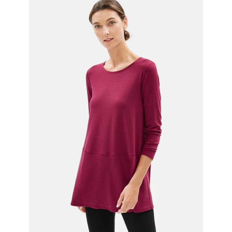 Popular Eileen Fisher Viscose Jersey A Line Tunic Size 