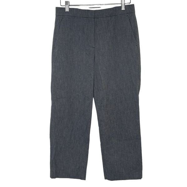 Discounted J. Crew thin stripes textured ankle cropped flat front chinos - navy blue / whit giEKsUnwu Counter Genuine 