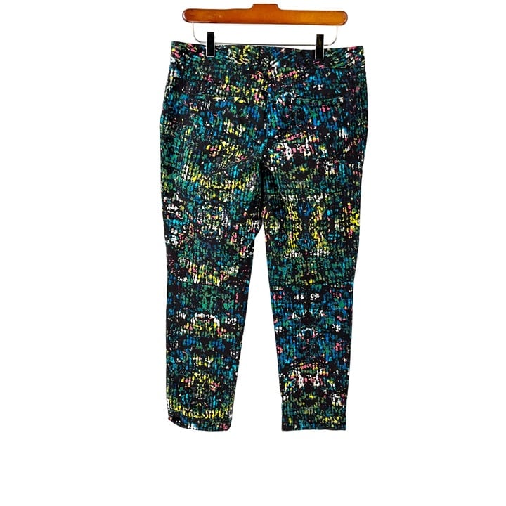 Latest  Derek Lam for Design Nation Pants Size 8 Black Multicolor Abstract Pattern kClo5kpzr online store