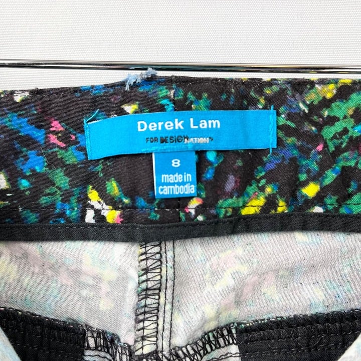 Latest  Derek Lam for Design Nation Pants Size 8 Black Multicolor Abstract Pattern kClo5kpzr online store